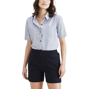 image:imageDockers Womens Regular Fit Short Sleeve Button Down ShirtOcean Blue  Ava End on End Poplin