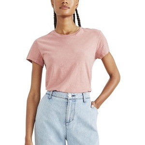 image:imageDockers Womens Slim Fit Cotton Slub Jersey Favorite Crew TShirtAsh Rose Pink