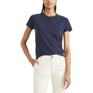 image:imageDockers Womens Slim Fit Cotton Slub Jersey Favorite Crew TShirtNavy Blazer