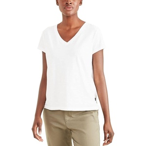 image:imageDockers Womens Slim Fit Short Sleeve Favorite VNeck Tee ShirtLucent White