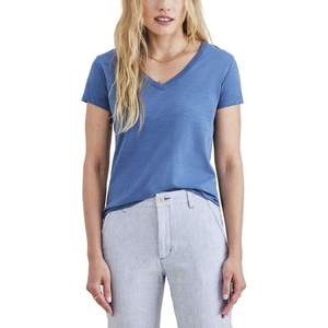 image:imageDockers Womens Slim Fit Short Sleeve Favorite VNeck Tee ShirtOceanview Blue