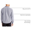 image:imageDockers Mens Classic Fit Long Sleeve Signature Comfort Flex Shirt Standard and Big amp TallMedieval Blue Plaid