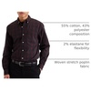 image:imageDockers Mens Classic Fit Long Sleeve Signature Comfort Flex Shirt Standard and Big amp TallWinetasting Plaid
