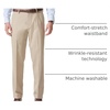 image:imageDockers Mens Comfort Khaki Stretch Relaxedfit FlatFront PantBritish Khaki