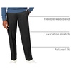 image:imageDockers Mens Relaxed Fit Signature Khaki Lux Cotton Stretch PantsBlack