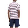 image:imageDockers Mens Slim Fit Short Sleeve PoloMarlette Lucent White Rose Stripe