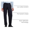 image:imageRelaxed Fit Signature Iron Free Khaki with Stain Defender Pants  PleatedBeautiful Black