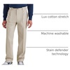 image:imageRelaxed Fit Signature Iron Free Khaki with Stain Defender Pants  PleatedCloud