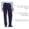 image:imageRelaxed Fit Signature Iron Free Khaki with Stain Defender Pants  PleatedNavy Blazer Stretch