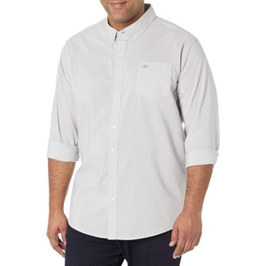 image:imageDockers Mens Classic Fit Long Sleeve Signature Comfort Flex Shirt Standard and Big amp TallFoil Grey