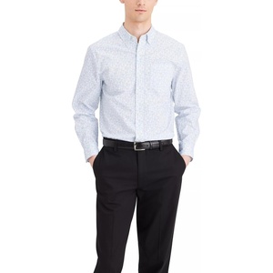 image:imageDockers Mens Classic Fit Long Sleeve Signature Comfort Flex Shirt Standard and Big amp TallLucent White Print