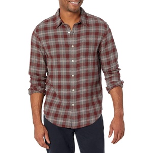 image:imageDockers Mens Regular Fit Long Sleeve Casual Shirt Regular and Big amp TallBitter Chocolate Plaid