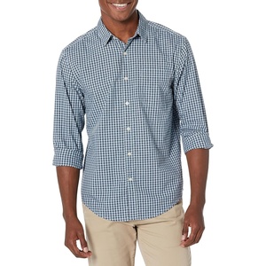 image:imageDockers Mens Regular Fit Long Sleeve Casual Shirt Regular and Big amp TallBlue Bell Gingham