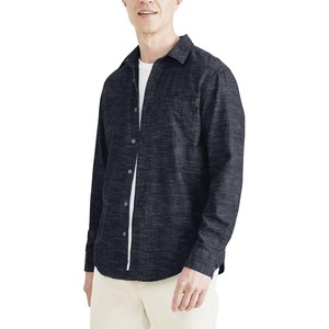 image:imageDockers Mens Regular Fit Long Sleeve Casual Shirt Regular and Big amp TallDark Blue Wash