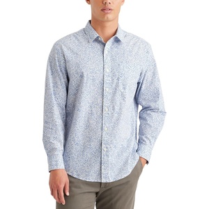 image:imageDockers Mens Regular Fit Long Sleeve Casual Shirt Regular and Big amp TallGrove Floral Bel Air Blue