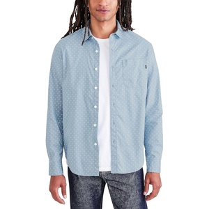 image:imageDockers Mens Regular Fit Long Sleeve Casual Shirt Regular and Big amp TallMountain Creek Blue Print