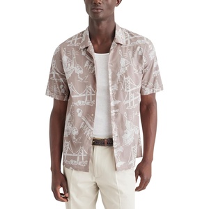 image:imageDockers Mens Short Sleeve Camp Collar Shirt Regular and Big amp TallPink  Fawn Print