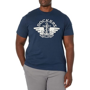 image:imageDockers Mens Slim Fit Short Sleeve Graphic Tee Shirt  Legacy Standard and Big amp TallNavy Logo