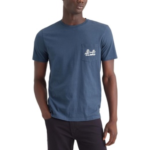 image:imageDockers Mens Slim Fit Short Sleeve Graphic Tee ShirtBridge Pocket Vintage Indigo