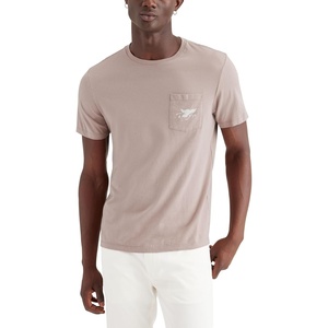 image:imageDockers Mens Slim Fit Short Sleeve Graphic Tee ShirtFluke Pocket Fawn