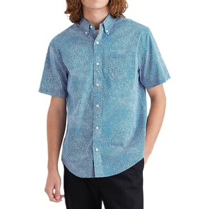 image:imageDockers Mens Supreme Flex Long Sleeve Button Up ShirtBlue Pollen Delft Print