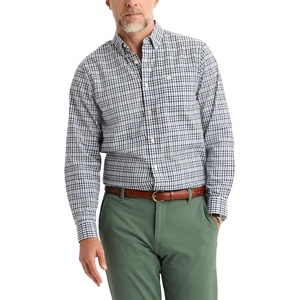 image:imageDockers Mens Supreme Flex Long Sleeve Button Up ShirtLucent White Plaid