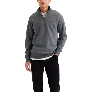 image:imageDockers mens Regular Fit Long Sleeve 14 Zip Fleece SweatshirtDark Grey Heather