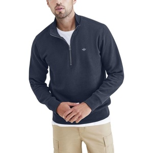 image:imageDockers mens Regular Fit Long Sleeve 14 Zip Fleece SweatshirtNew Ocean Blue Heather