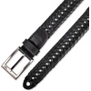 image:imageDOCKERS Mens Braided Leather Belt Fully Adjustable Casual Strap for Everyday WearBlack Silver Buckle