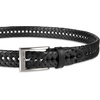 image:imageDOCKERS Mens Braided Leather Belt Fully Adjustable Casual Strap for Everyday WearBlack Silver Buckle