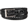 image:imageDOCKERS Mens Braided Leather Belt Fully Adjustable Casual Strap for Everyday WearBlack Silver Buckle
