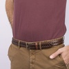 image:imageDOCKERS Mens Braided Leather Belt Fully Adjustable Casual Strap for Everyday WearTan Glazed