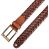 image:imageDOCKERS Mens Braided Leather Belt Fully Adjustable Casual Strap for Everyday WearTan Glazed