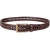 image:imageDOCKERS Mens Braided Leather Belt Fully Adjustable Casual Strap for Everyday WearWine