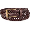 image:imageDOCKERS Mens Braided Leather Belt Fully Adjustable Casual Strap for Everyday WearWine