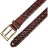 image:imageDOCKERS Mens Braided Leather Belt Fully Adjustable Casual Strap for Everyday WearWine