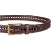 image:imageDOCKERS Mens Braided Leather Belt Fully Adjustable Casual Strap for Everyday WearWine