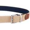 image:imageDOCKERS Mens Reversible Stretch Fabric Braid Belt  Summer Belt Golf Belt NauticalKhakiNavy