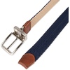 image:imageDOCKERS Mens Reversible Stretch Fabric Braid Belt  Summer Belt Golf Belt NauticalKhakiNavy