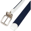 image:imageDOCKERS Mens Reversible Stretch Fabric Braid Belt  Summer Belt Golf Belt NauticalWhiteNavy