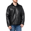 image:imageDOCKERS Mens Stand Collar Faux Shearling JacketBlack
