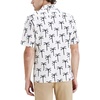 image:imageDockers Mens Regular Fit Short Sleeve Camp Collar ShirtEgret Cream  Palma Real Print Seersucker
