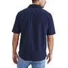 image:imageDockers Mens Regular Fit Short Sleeve Camp Collar ShirtNavy Blazer  Solid Seersucker