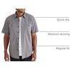 image:imageDockers Mens Regular Fit Short Sleeve Utility ShirtCar Park Grey  Solid Rip Stop