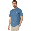 image:imageDockers Mens Regular Fit Short Sleeve Utility ShirtOceanview Blue Solid Ripstop