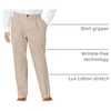 image:imageDockers Mens Relaxed Fit Signature Khaki Lux Cotton Stretch Pants  PleatedTimberwolf Stretch