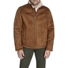 image:imageDOCKERS Mens Stand Collar Faux Shearling JacketCognac