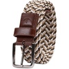 image:imageDockers Mens 1 38 in Stretch Fabric Braided BeltBrownBeigeCream
