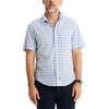image:imageDockers Mens Dockers Mens Regular Fit Short Sleeve Ultimate ShirtVista Blue Plaid