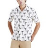 image:imageDockers Mens Regular Fit Short Sleeve Camp Collar ShirtEgret Cream  Palma Real Print Seersucker